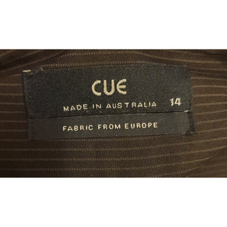 Cue black pinstripe straight leg pants with pockets size 14 (best fits size 12 - small 14) Cue preloved second hand clothes 7