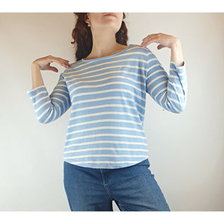 Cos blue and white long sleeve top size S (best fits 10) Cos preloved second hand clothes 2