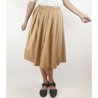 Wayne Cooper preloved beige 100% cotton high waisted pleated skirt size 1 (best fits size 8) Wayne Cooper preloved second hand clothes 2