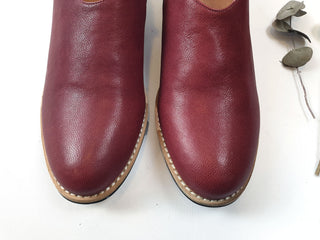 Nancybird red leather low rise boots size 38 Nancybird preloved second hand clothes 7