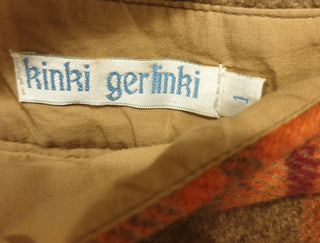 Kinki Gerlinki wool tartain knee length skirt size 8 Kinki Gerlinki preloved second hand clothes 8