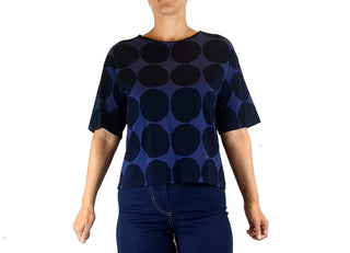 Marimekko x Uniqlo black and purple print top size XXS, fits size 6-8 Uniqlo preloved second hand clothes 3