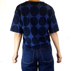 Marimekko x Uniqlo black and purple print top size XXS, fits size 6-8 Uniqlo preloved second hand clothes 6