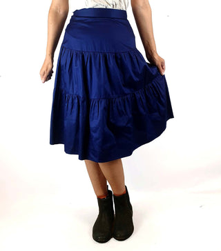 Princess Highway deep blue pleated skirt size 8 Princess Highway preloved second hand clothes 2