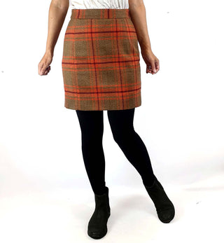 Kinki Gerlinki wool tartain knee length skirt size 8 Kinki Gerlinki preloved second hand clothes 4