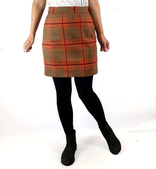 Kinki Gerlinki wool tartain knee length skirt size 8 Kinki Gerlinki preloved second hand clothes 1
