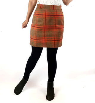 Kinki Gerlinki wool tartain knee length skirt size 8 Kinki Gerlinki preloved second hand clothes 2