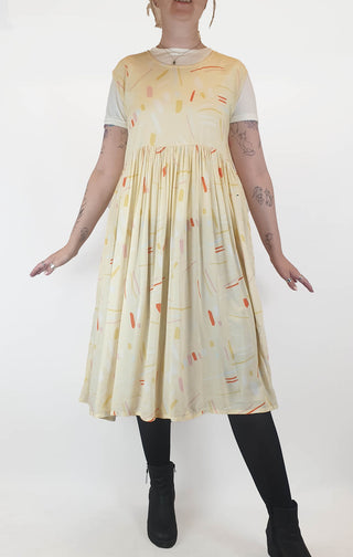 Frank & Dolly's yellow print sleeveless dress size M Frank & Dolly's preloved second hand clothes 1