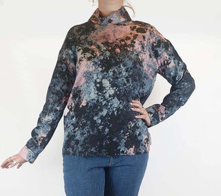 Cos pink and blue paint splatter long sleeve top size 42, best fits AU12 Cos preloved second hand clothes 2