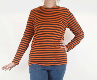 Marimekko orange and black long sleeve top size L, best fits 12-14 Marimekko preloved second hand clothes 2