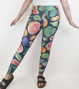 Solomon Street medetteranean fruit print yoga pants size 12 Solomon Street preloved second hand clothes 1
