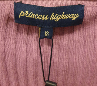 Princess Highway purple ribbed cotton mix knit cardigan size 18 Princess Highway preloved second hand clothes 7