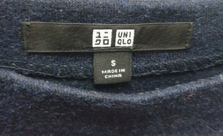 Uniqlo navy wool mix high neck jumper size S Uniqlo preloved second hand clothes 8