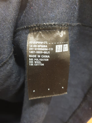 Uniqlo navy wool mix high neck jumper size S Uniqlo preloved second hand clothes 11