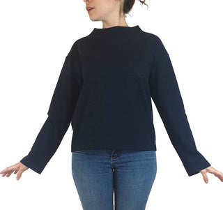 Uniqlo navy wool mix high neck jumper size S Uniqlo preloved second hand clothes 1