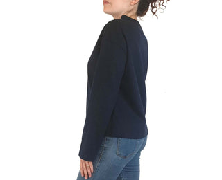 Uniqlo navy wool mix high neck jumper size S Uniqlo preloved second hand clothes 6