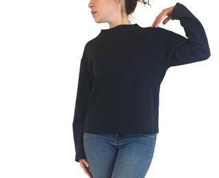 Uniqlo navy wool mix high neck jumper size S Uniqlo preloved second hand clothes 4