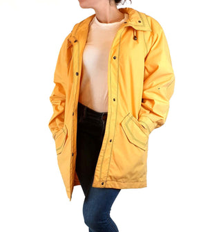 Vintage Telemac yellow raincoat size S Telemac preloved second hand clothes 1