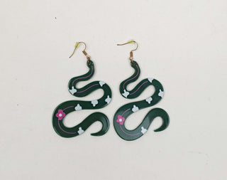 Gorman green snake earrings Gorman preloved second hand clothes 1