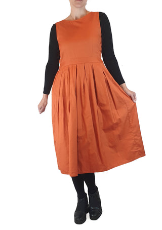 Gorman orange sleeveless pleated dress size 8 Gorman preloved second hand clothes 2