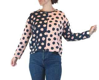 Gorman pink and navy polka dot jumper size 8 Gorman preloved second hand clothes 2
