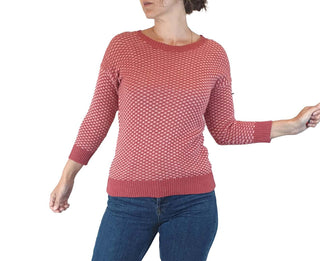 Skin & Threads pink and red knit cotton jumper size 0 Skin & Threads preloved second hand clothes 2