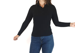Leonard St black long sleeve top size 8 (note: pilling under arms) Leonard St preloved second hand clothes 1
