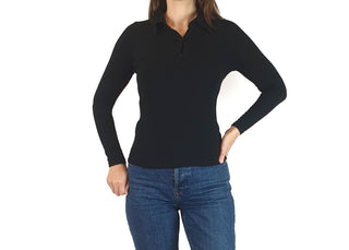 Leonard St black long sleeve top size 8 (note: pilling under arms) Leonard St preloved second hand clothes 2