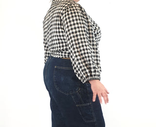 ASOS black and white gingham top size UK 22 ASOS Curve preloved second hand clothes 5