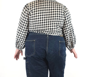 ASOS black and white gingham top size UK 22 ASOS Curve preloved second hand clothes 7