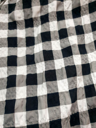 ASOS black and white gingham top size UK 22 ASOS Curve preloved second hand clothes 9