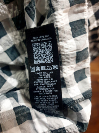 ASOS black and white gingham top size UK 22 ASOS Curve preloved second hand clothes 11