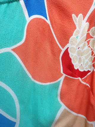 Mister Zimi aqua and orange print top size 10 Mister Zimi preloved second hand clothes 8