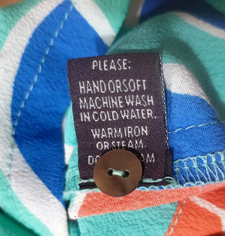 Mister Zimi aqua and orange print top size 10 Mister Zimi preloved second hand clothes 9