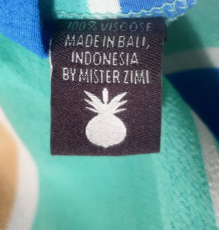 Mister Zimi aqua and orange print top size 10 Mister Zimi preloved second hand clothes 10