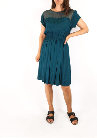 Leonard St emerald green dress size 8 Leonard St preloved second hand clothes 1