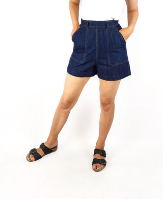 Leonard St dark denim shorts size 8 Leonard St preloved second hand clothes 1