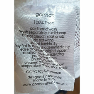 Gorman 100% linen white tee shirt size 16 Gorman preloved second hand clothes 8
