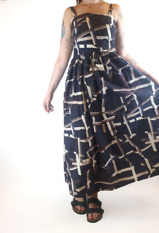 Cos unique print sleeveless maxi dress size 40 (best fits 12-14) Cos preloved second hand clothes 5