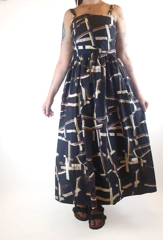 Cos unique print sleeveless maxi dress size 40 (best fits 12-14) Cos preloved second hand clothes 3