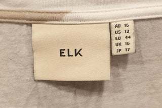 Elk white and brown print tee shirt size 16 Elk preloved second hand clothes 7