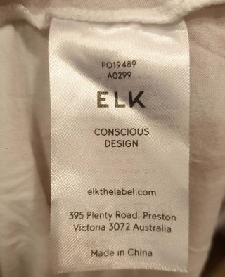 Elk white and brown print tee shirt size 16 Elk preloved second hand clothes 9