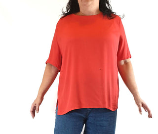 K.T.Creations red/coral red top size 20 (fits 16+) Unknown preloved second hand clothes 1