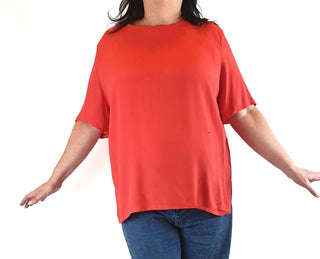 K.T.Creations red/coral red top size 20 (fits 16+) Unknown preloved second hand clothes 2