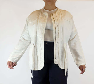 Country Road 100% cotton white jacket size L Country Road preloved second hand clothes 2