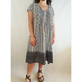 Cake pre-owned grey pattern sleeveless summer dress size XL (best fits 14-16) Cake preloved second hand clothes 2