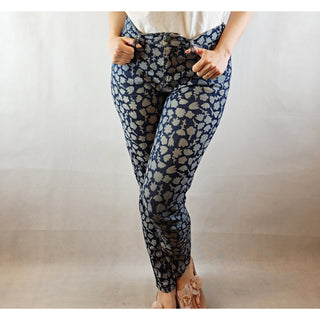 Gorman dark denim jeans with light denim floral shapes size 10 Gorman preloved second hand clothes 4