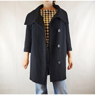 Gorman wool mix black coat with fabulous collar size 8 Gorman preloved second hand clothes 2