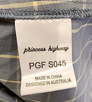 Princess Highway blue and white checked sleeveless dress size 12 (fits size 10-12) Princess Highway preloved second hand clothes 10