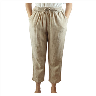 Humidity natural coloured linen mix drawstring pants size 10 Humidity preloved second hand clothes 2
